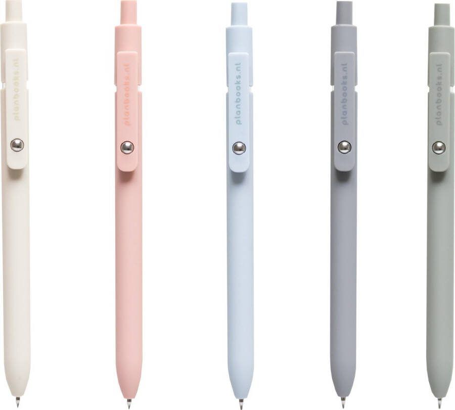 Planbooks Esthetische Balpennen 0 5 mm Zwarte Inkt Pastelkleurig Morandi