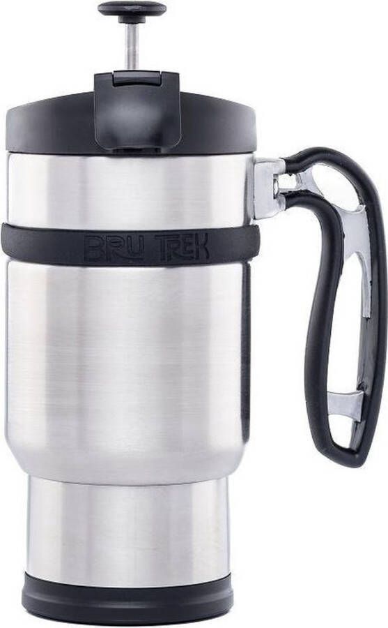 Planetary Design USA Double Shot French press – Geborsteld Staal French press koffiemaker – cafetière – RVS – dubbelwandig extra lang warm