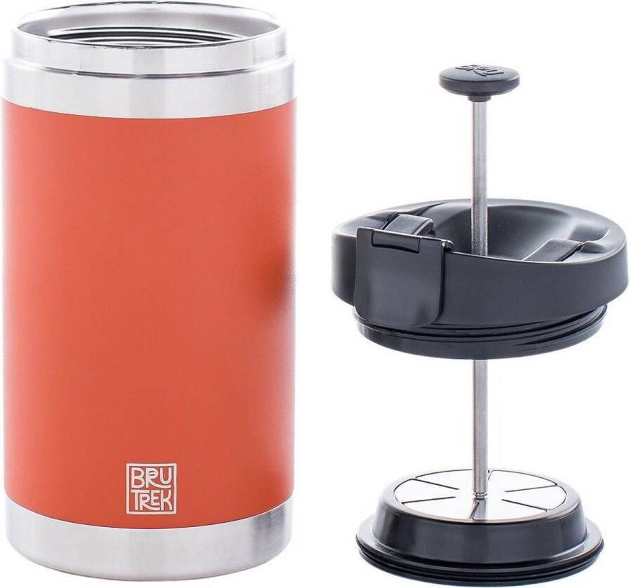 Planetary Design USA Steel Toe French press – Rood French press koffiemaker – cafetière – RVS – dubbelwandig extra lang warm