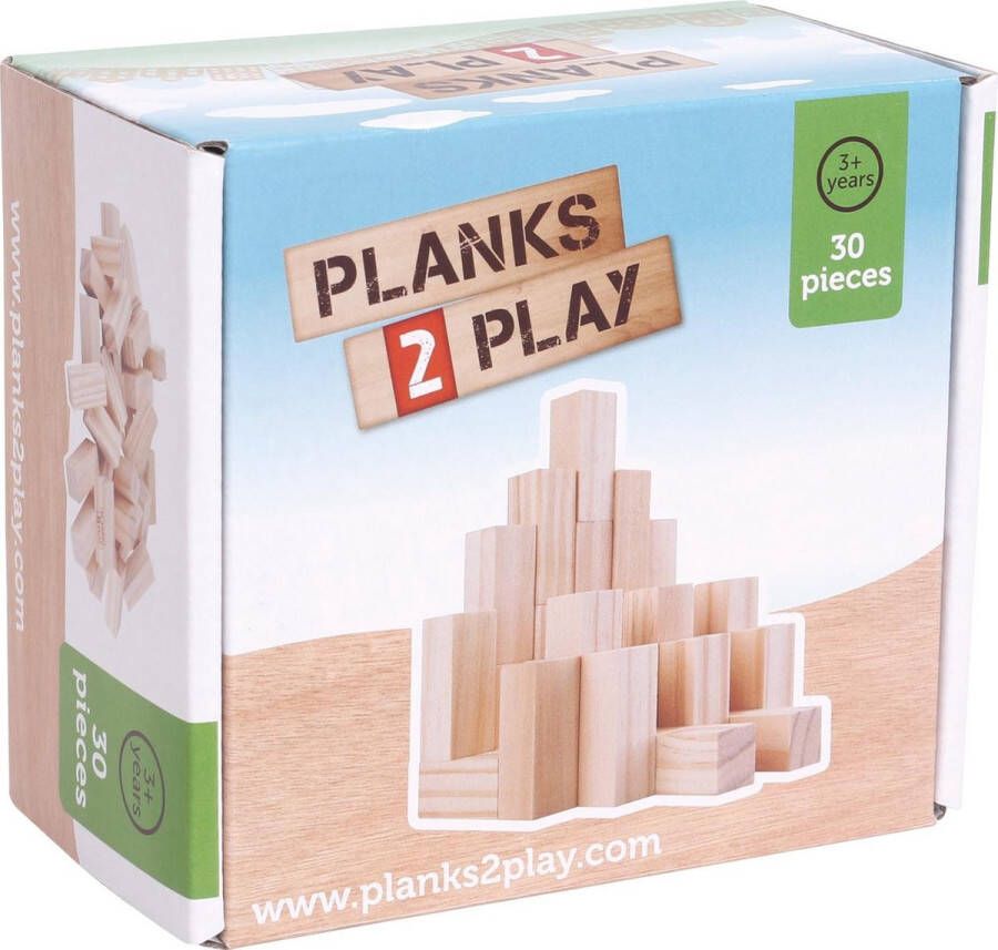 Planks 2 Play Houten Blokken 30 Kleine Pilaren