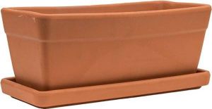 Plantenwinkel.nl Plantenwinkel Terracotta pot rechthoekige balkonbak M 40x17 cm met