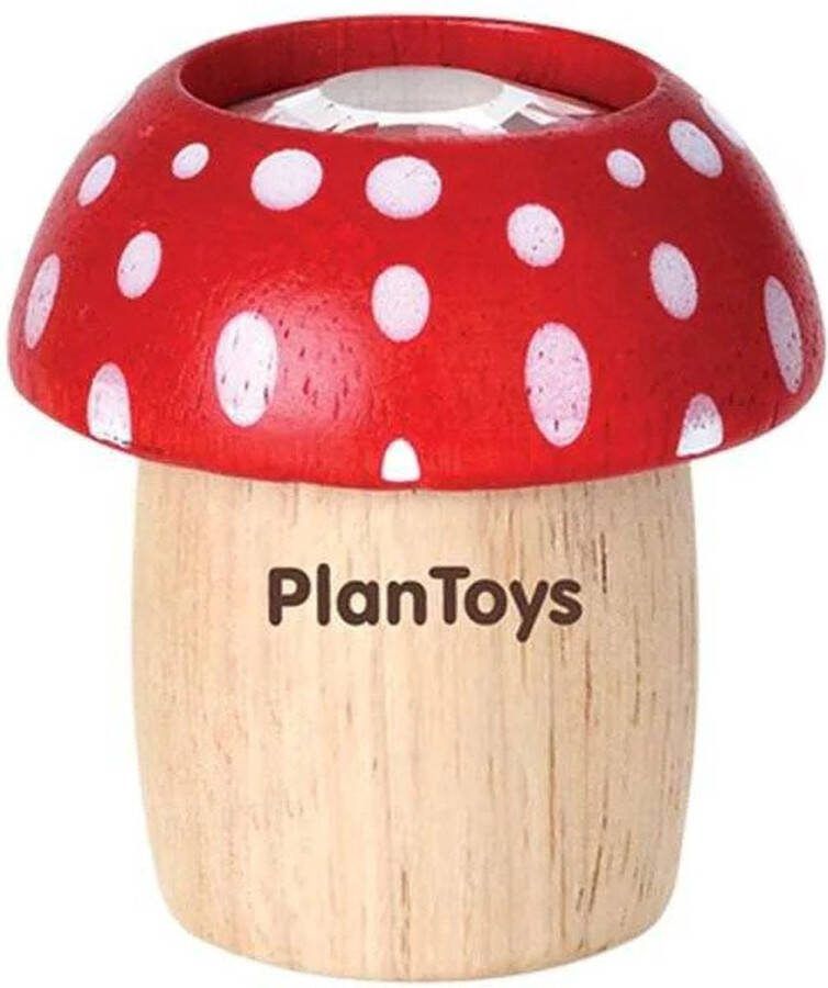 Plantoys Houten Speelgoed Paddenstoel caleidoscoop-rood