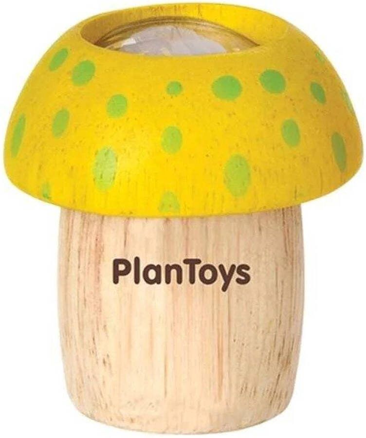 Plantoys Houten Speelgoed Paddestoel caleidoscoop-geel