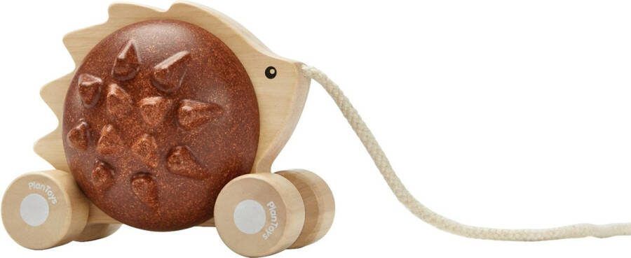 Plantoys Houten Speelgoed Trek-Egel Bruin