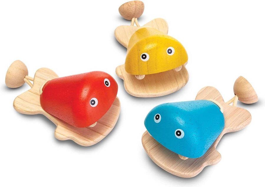 Plantoys Houten Speelgoed Vis Castanet-Oranje