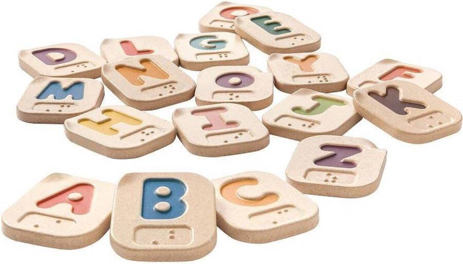 Plantoys Houten Speelgoed Braille alfabet A-Z