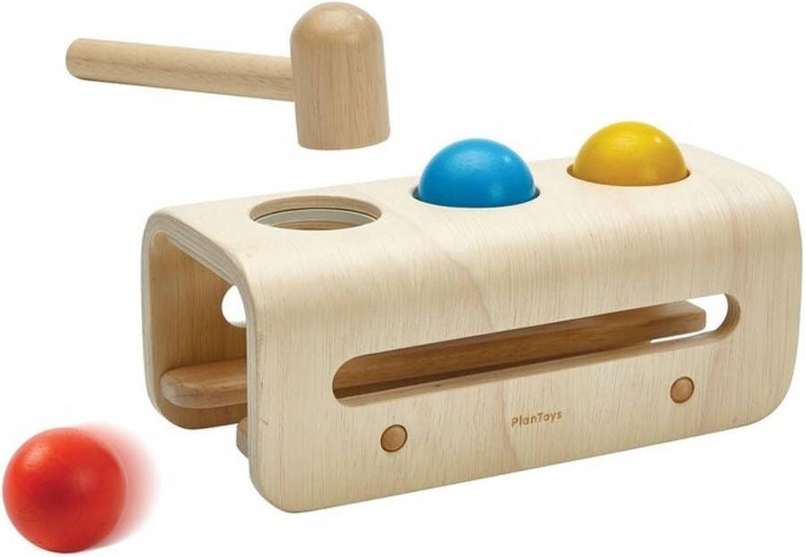 Plantoys Plan Toys houten hamerspel met 3 ballen