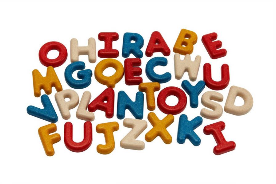 Plantoys Plan Toys houten hoofdletters alfabet