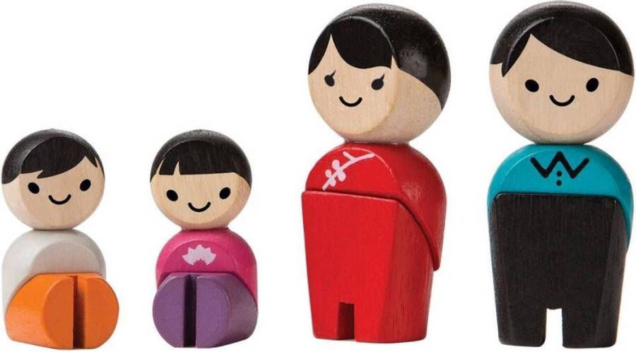 Plantoys Houten Speelgoed Familie Iii (Aziatische familie)