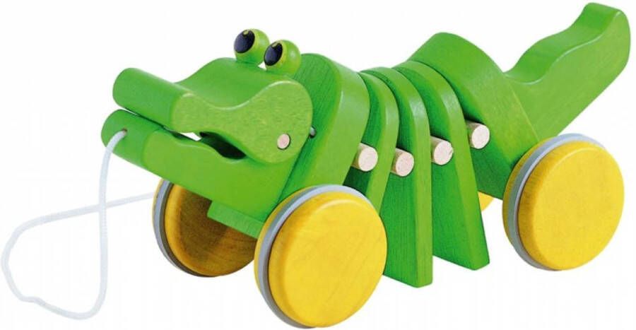 Plantoys Plan Toys houten trekfiguur Dansende krokodil