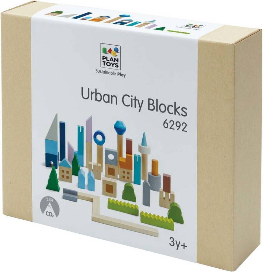 Plantoys Houten Speelgoed Stedelijke blokken Maak je stadslandschap en speelinfrastructuur compleet met de Urban City Blocks! Met 45 unieke blokken (inclusief bomen voor een tuin en decoratieve bogen) is de set compatibel met de U