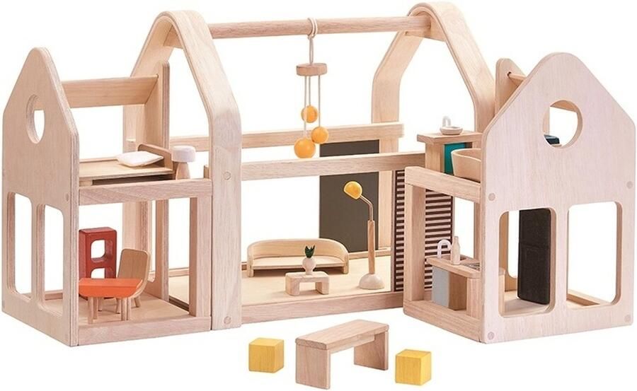 Plantoys Houten Speelgoed Slide N Go poppenhuis