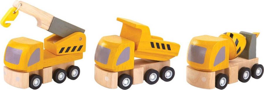 Plantoys Plan Toys Plan City houten speelstad voertuig Bouwvrachtwagenset