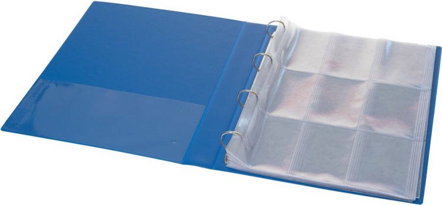 Plastic Modern Verzamelmap Basis voor speelkaarten en tradingcards 20 Insteekhoezen Blauw 360 Kaartjes Map Binder 9 Pocket Plamo