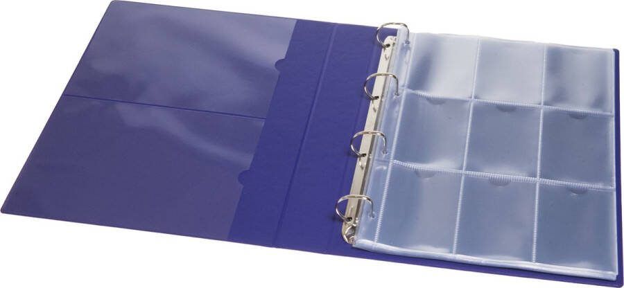 Plastic Modern Verzamelmap Deluxe voor speelkaarten en tradingcards 10 Insteekhoezen Duimgreep Paars 180 kaartjes Map Binder Plamo