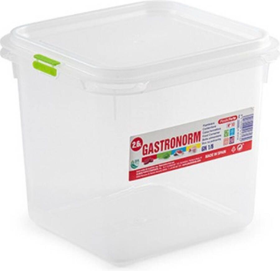 Forte Plastics 1x Diepvries Koelkast vershoudbakje met stevige deksel 2.6 liter 16 x 17 8 x 16 cm- Luchtdicht afgesloten