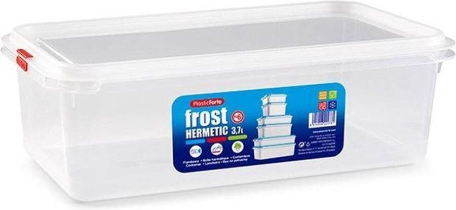 PLASTICFORTE 1x Diepvries Koelkast vershoudbakje met stevige deksel 3.7 liter 32 5 x 18 x 10 3 cm- Luchtdicht afgesloten