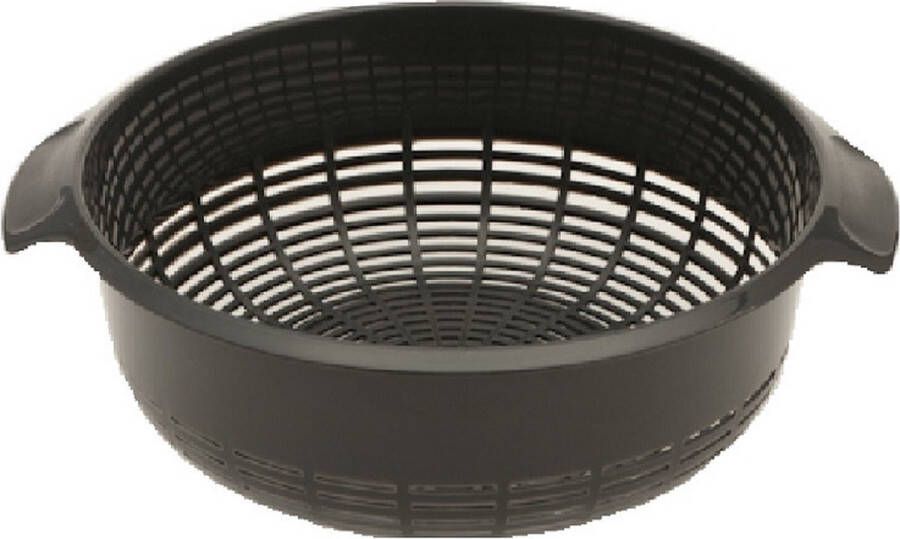 PLASTICFORTE 1x Kunststof vergiet antraciet grijs 27 x 23 x 9 cm Laag model Plastic vergieten keuken accessoires