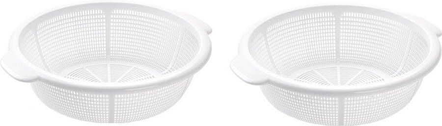 PLASTICFORTE 1x Kunststof vergiet wit 35 x 31 x 10 cm Plastic vergieten keuken accessoires