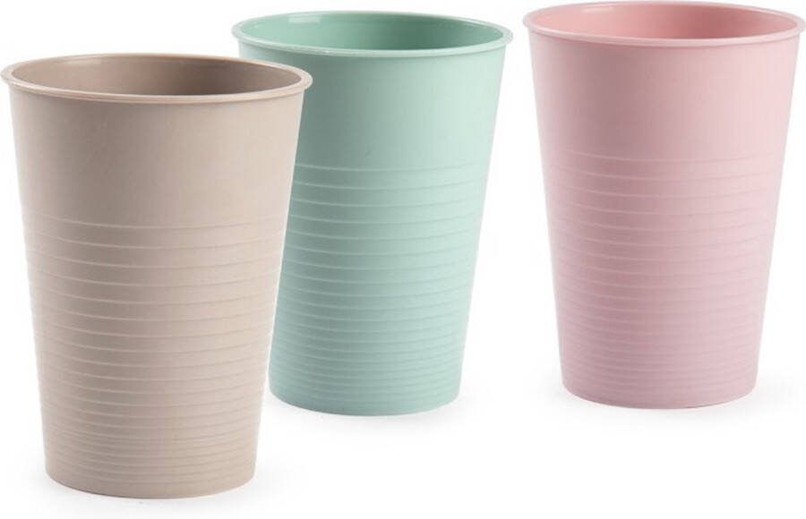 Forte Plastics 36x stuks Drinkglazen limonadeglazen gekleurd 360 ml Sapglazen waterglazen onbreekbaar kunststof voor kinderen