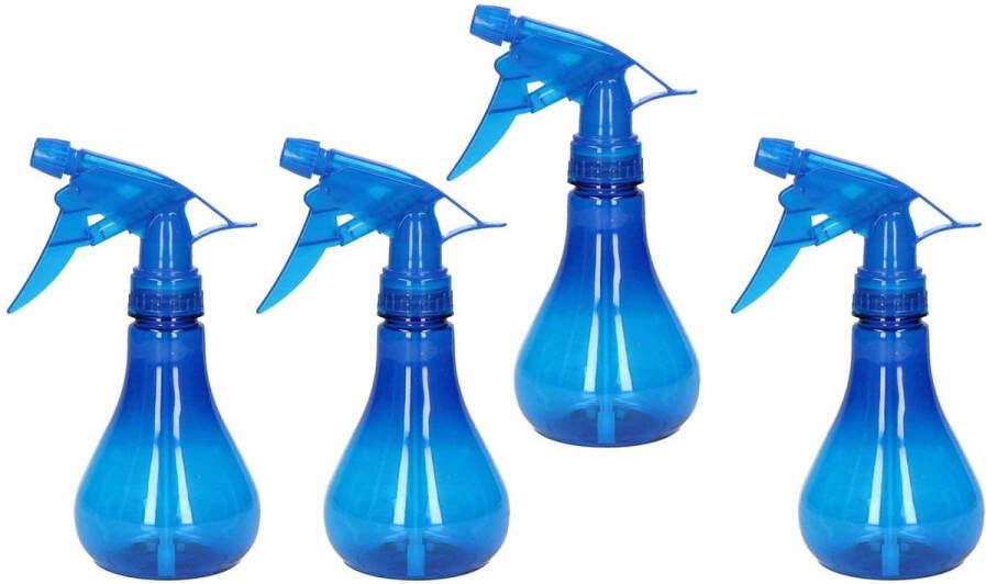 Forte Plastics 5x stuks waterverstuivers spuitflessen 250 ml blauw Plantenspuiten schoonmaakspuiten