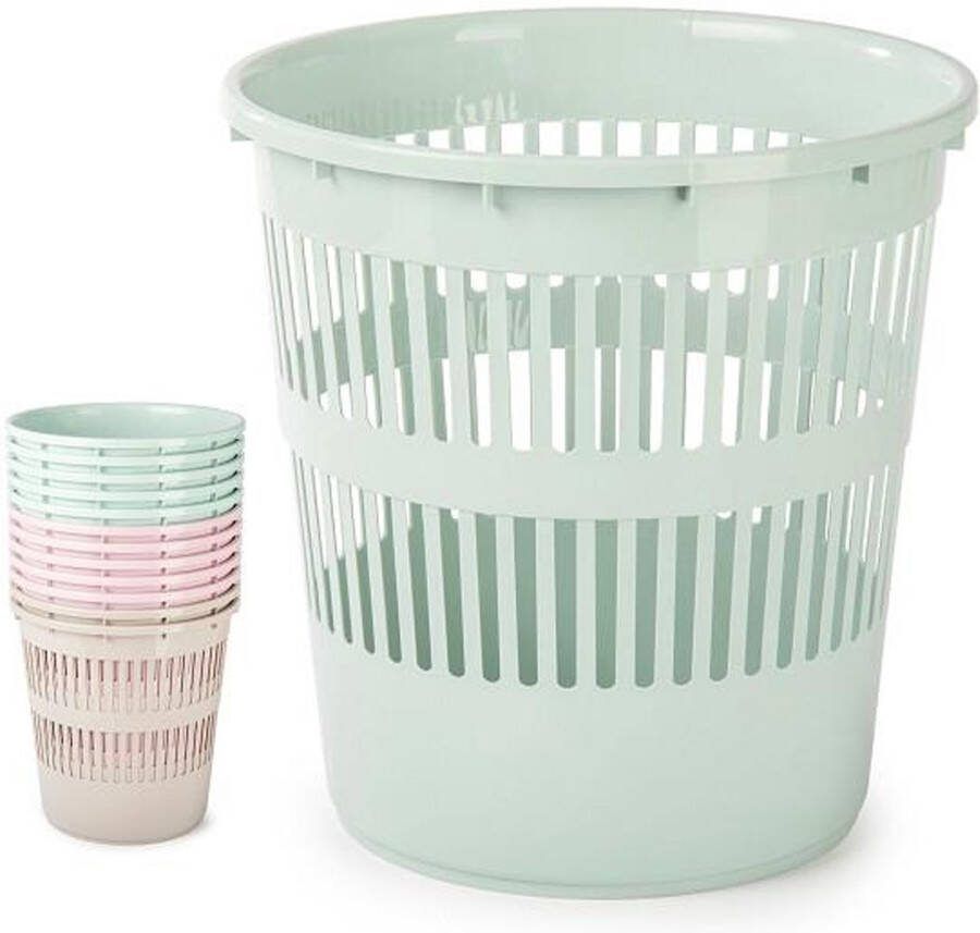 Forte Plastics Plasticforte Afvalbak vuilnisbak kantoor prullenbak plastic beige 30 cm Prullenmanden