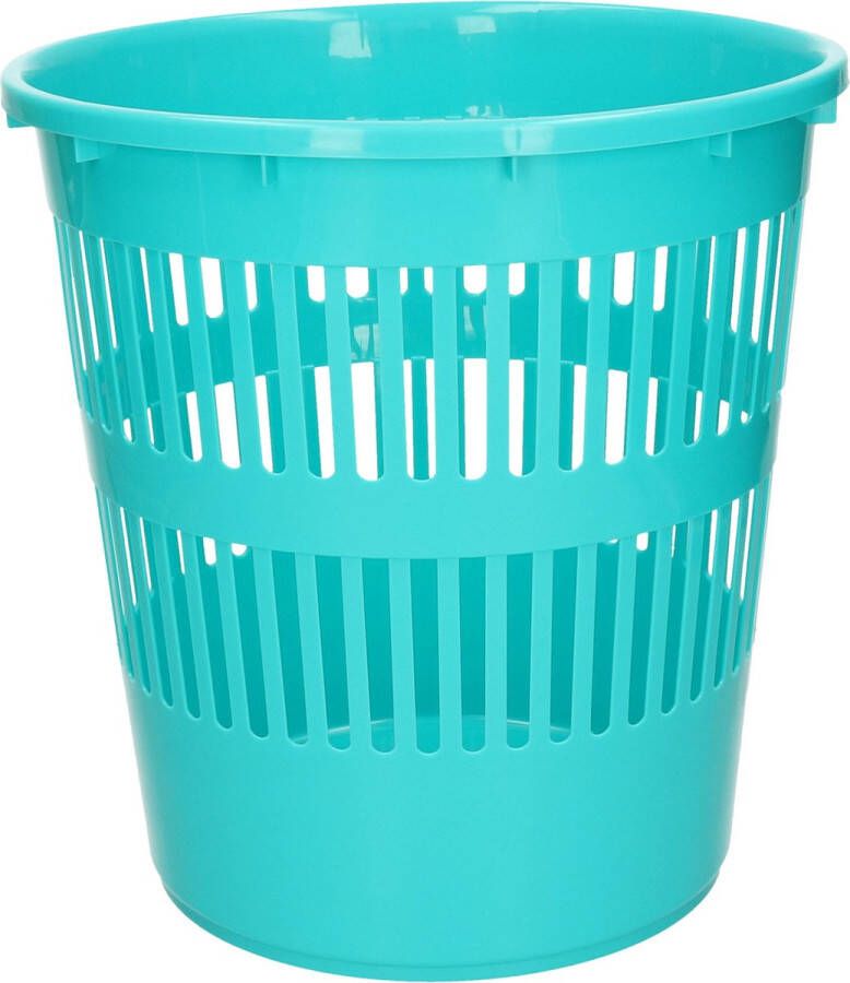 Forte Plastics Plasticforte Afvalbak vuilnisbak kantoor prullenbak plastic blauw 28 cm Prullenmanden