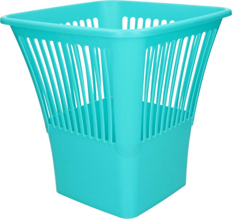 Forte Plastics Plasticforte Afvalbak vuilnisbak kantoor prullenbak plastic blauw 30 cm Prullenmanden