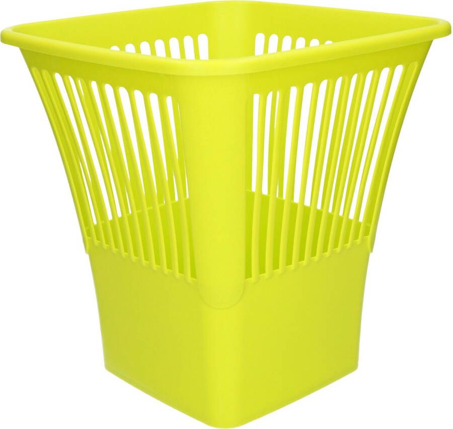 PLASTICFORTE Afvalbak vuilnisbak kantoor prullenbak plastic groen 30 cm