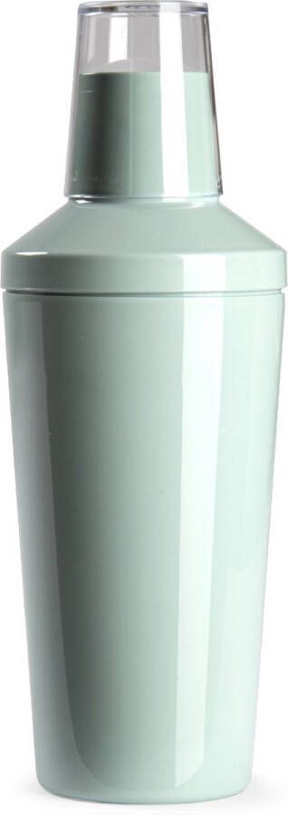 Forte Plastics Cocktailshaker van kunststof in het mintgroen 500 ml 22 cm hoog Cocktailshakers