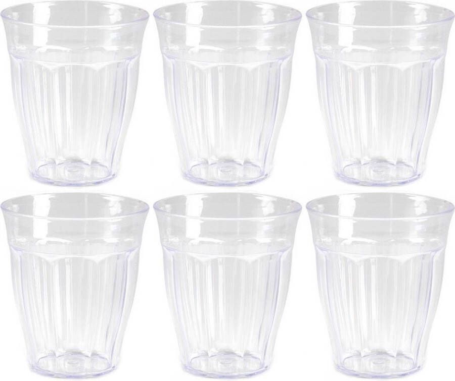 Forte Plastics PlasticForte Drinkglazen Picardie 12x kunststof 250 ml vaatwasser bestendig Drinkglazen