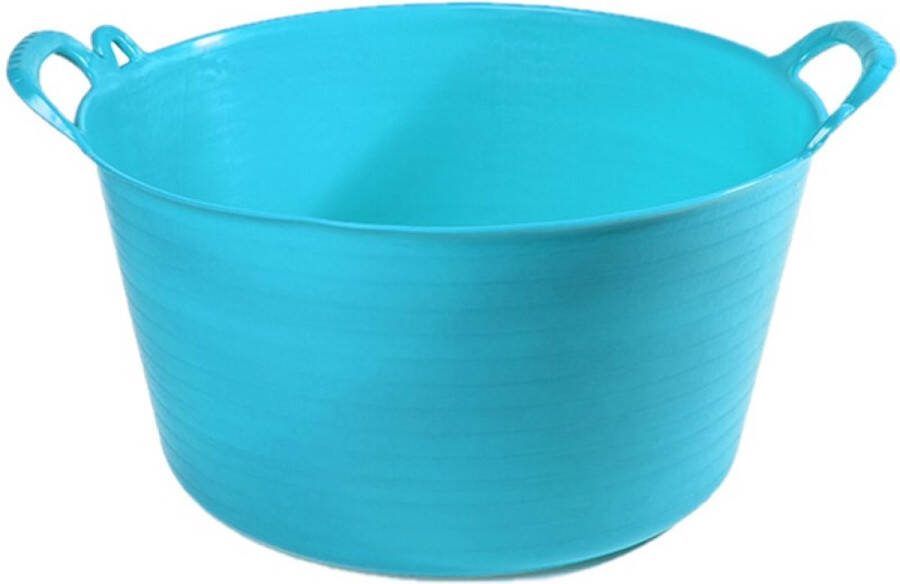 PLASTICFORTE flexibele emmer kuip blauw kunststof rond 26 liter 49 x 44 x 27 cm wasmanden tuinafval speelgoed