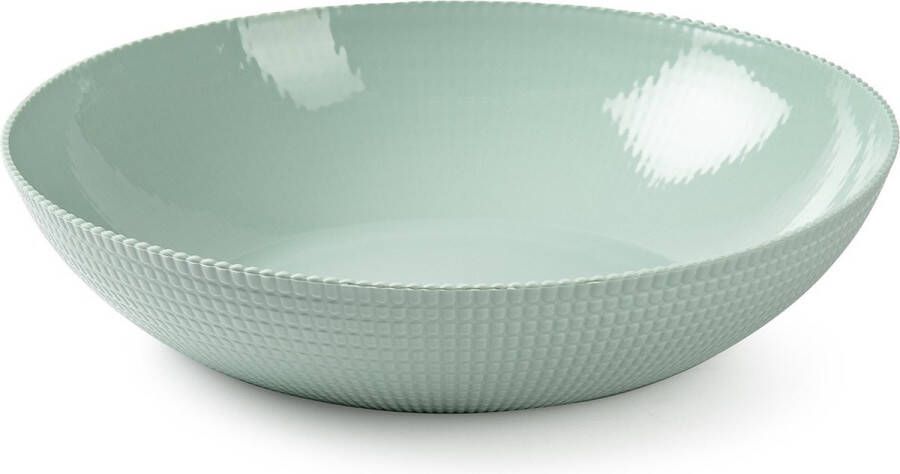 Forte Plastics PlasticForte Fruitschaal saladeschaal serveerschaal kunststof mintgroen D30 x H6.5 cm Fruitschalen