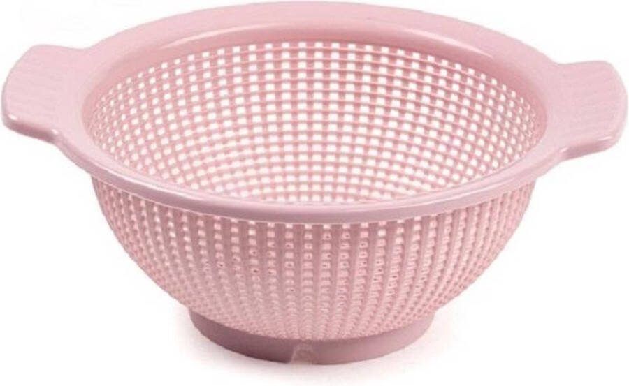 PLASTICFORTE Forte Plastics Keuken vergiet zeef kunststof Dia 23 cm x Hoogte 10 cm roze