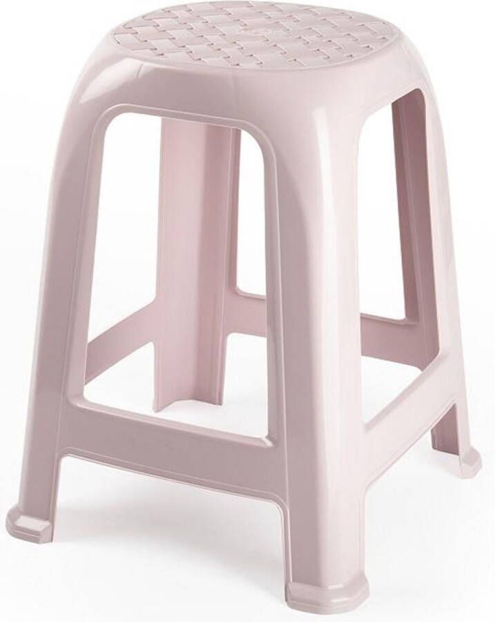 Forte Plastics PlasticForte Keukenkrukje opstapje Handy Step roze kunststof 37 x 37 x 46 cm Huishoudkrukjes