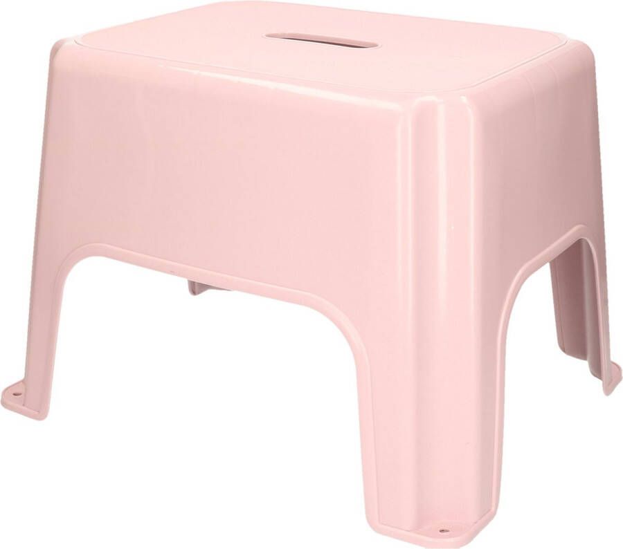 Forte Plastics PlasticForte Keukenkrukje opstapje Handy Step roze kunststof 40 x 30 x 28 cm Huishoudkrukjes