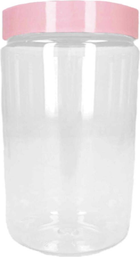 PLASTICFORTE Forte Plastics Voorraadpot bewaarpot 1L kunststof oud roze B10 x H17 cm