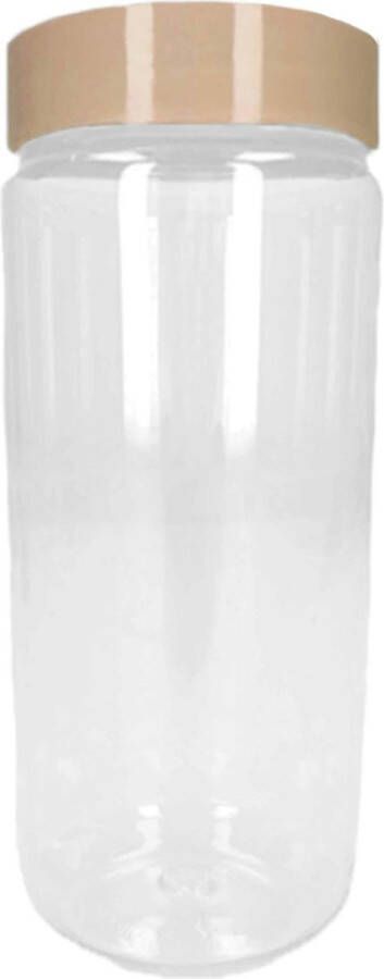 PLASTICFORTE Forte Plastics Voorraadpot bewaarpot 650 ml kunststof beige B7 x H18 cm