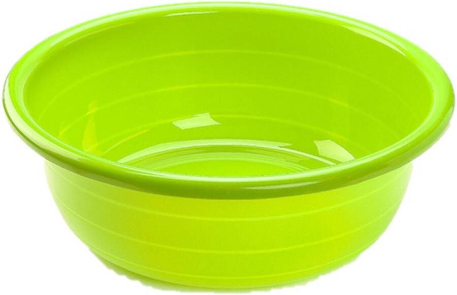 Forte Plastics Grote kunststof teiltje afwasbak rond 11 liter groen Afmetingen 37 x 37 x 18 cm Huishouden