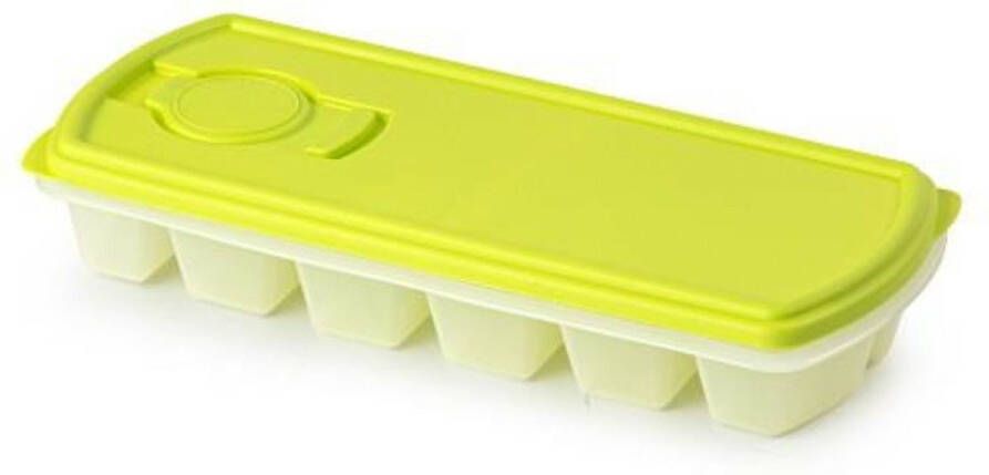 Forte Plastics PlasticForte IJsblokjesvorm met deksel 12 ijsklontjes kunststof groen IJsblokjesvormen