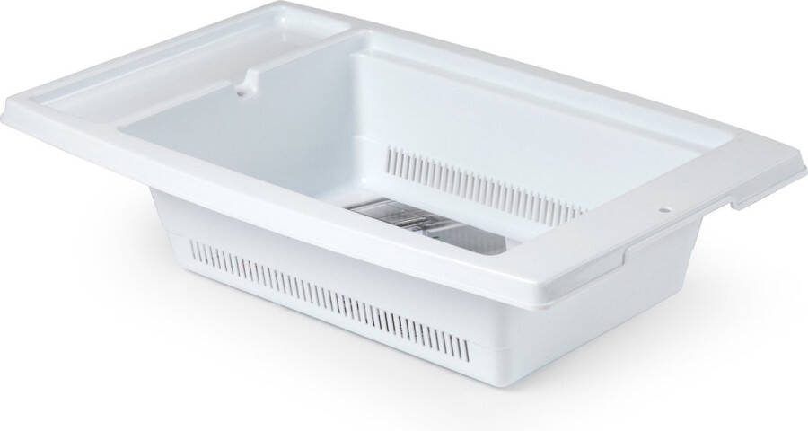 PLASTICFORTE Keuken gootsteen aanrecht wasbak kunststof vergiet afdruiprek van 43 x 27 x 10 cm wit Handige keuken artikelen