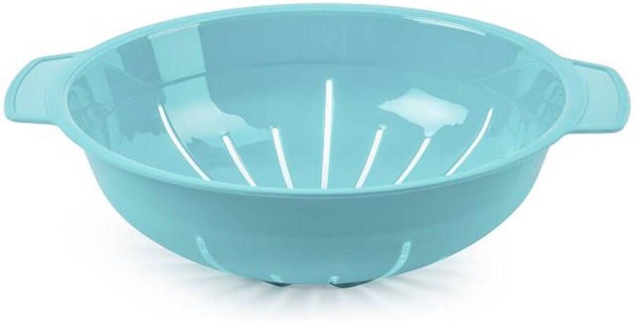 Forte Plastics Plasticforte Keuken vergiet zeef kunststof -A Dia 25 cm x Hoogte 8 cm blauw Vergieten
