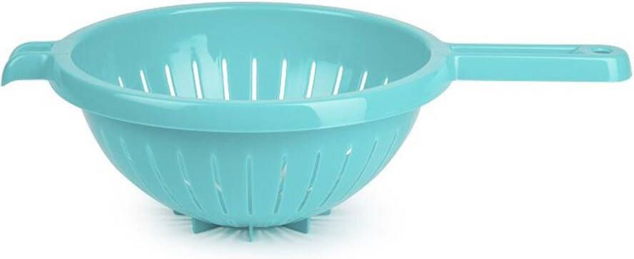 Forte Plastics Plasticforte Keuken vergiet zeef kunststof -A?A Dia 23 cm x Hoogte 10 cm blauw Vergieten