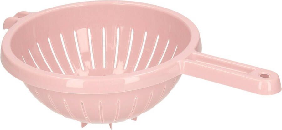 Forte Plastics Plasticforte Keuken vergiet zeef kunststof Dia 23 cm x Hoogte 10 cm roze Vergieten