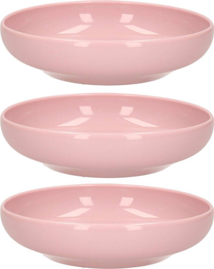 Forte Plastics Plasticforte Kommetje schaaltje 6x pastel roze D16 x 4 cm 520 ml kunststof Kommetjes