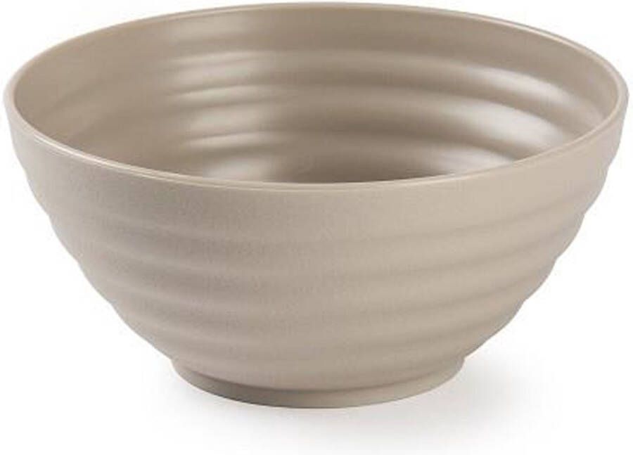 Forte Plastics Plasticforte Kommetjes schaaltjes dessert ontbijt kunststof D14 x 6.5 cm taupe Kommetjes