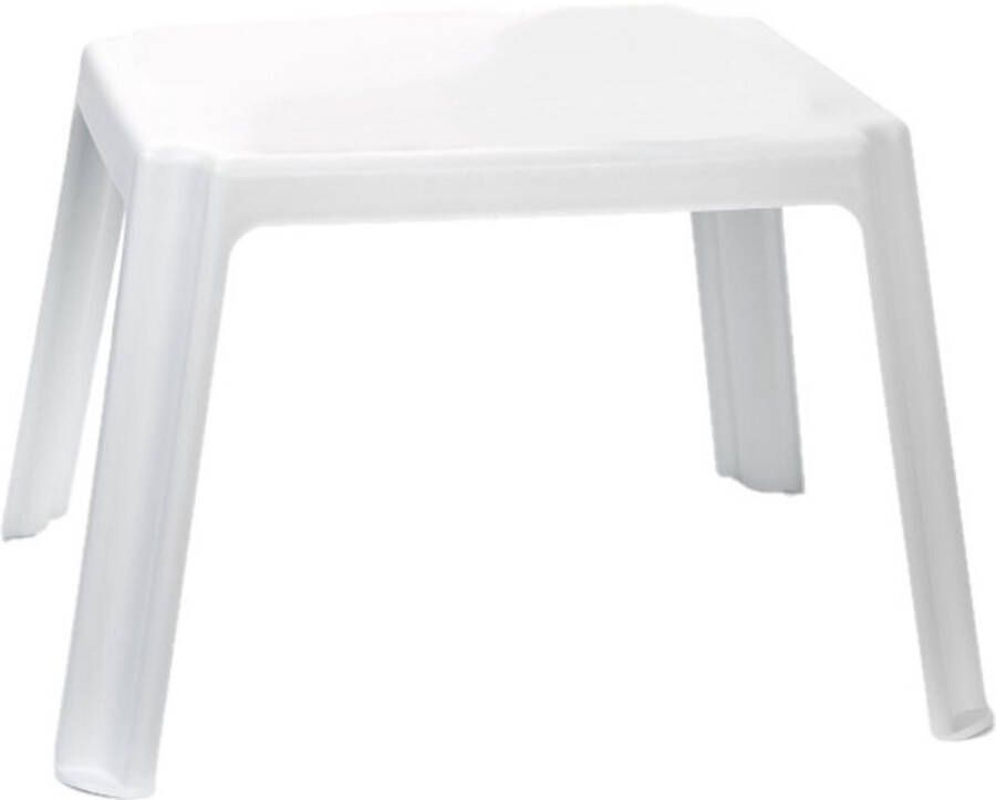 Forte Plastics Kunststof kindertafel wit 55 x 66 x 43 cm Kindertafel buiten Bijzettafel