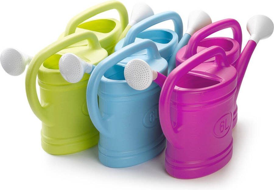 PLASTICFORTE Lichtblauwe tuin planten gieter met broeskop 9 liter Planten water geven Kunststof 59 x 19 x 36 cm