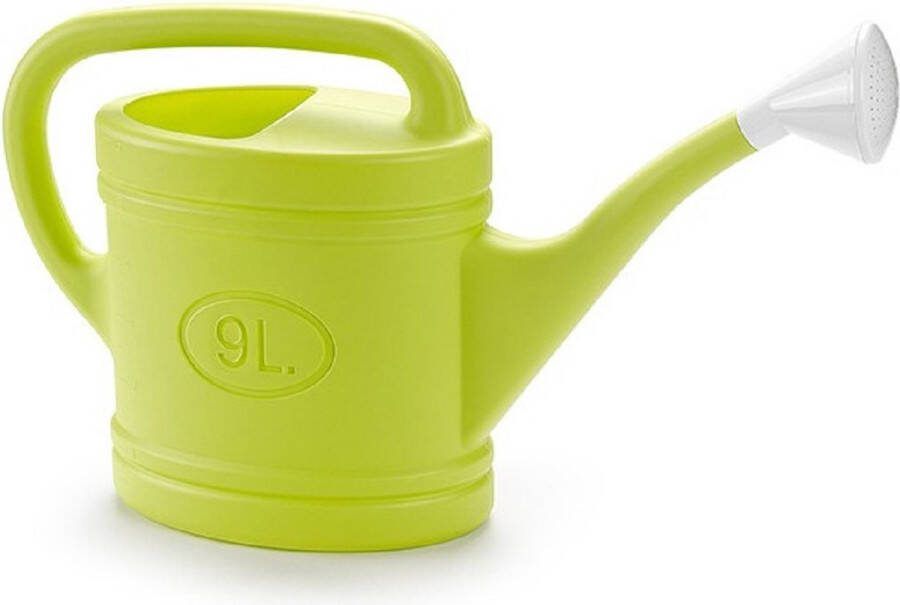 PLASTICFORTE Lichtgroene tuin planten gieter met broeskop 9 liter Planten water geven Kunststof 59 x 19 x 36 cm