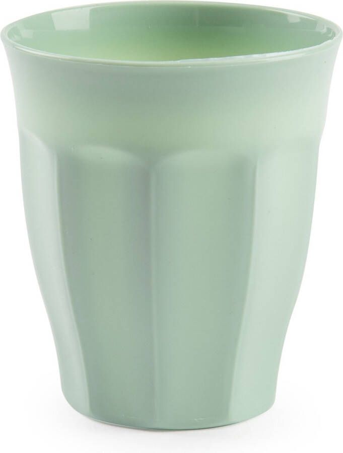 PLASTICFORTE onbreekbare Picardi drinkglazen 1x stuks kunststof mintgroen 250 ml camping outdoor kinderen limonade glazen